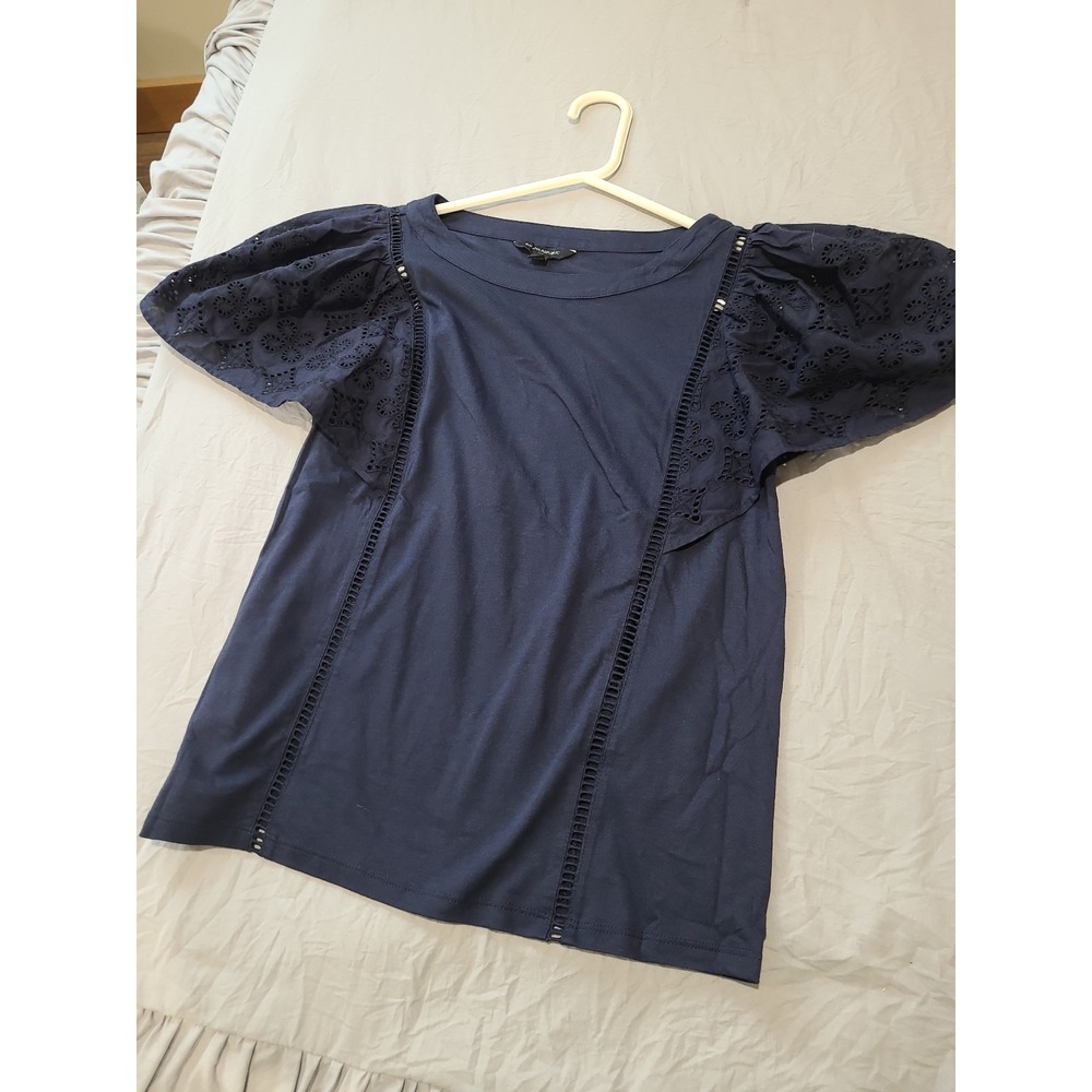 banana Republic size small eyelet cap sleeve Beachy coastal